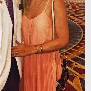 BarIII Peach Maxi dress- size S